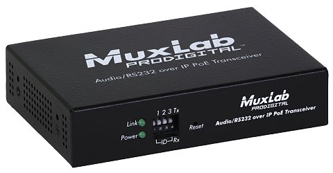AUDIO / RS232 over IP PoE Transceiver