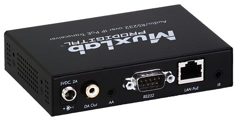 AUDIO / RS232 over IP PoE Transceiver