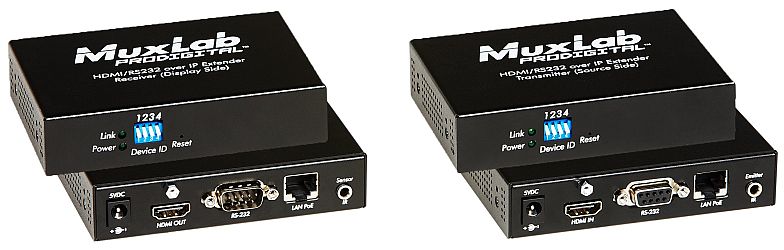 HDMI / RS232 over IP Extender Kit with PoE