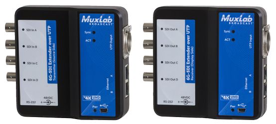 6G-SDI Extender Over UTP with Ethernet