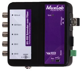 6G-SDI Extender Over Fiber Optic with Return Channel