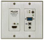 HDMI/VGA/USB over IP PoE Wall Plate Transmitter, UHD-4K